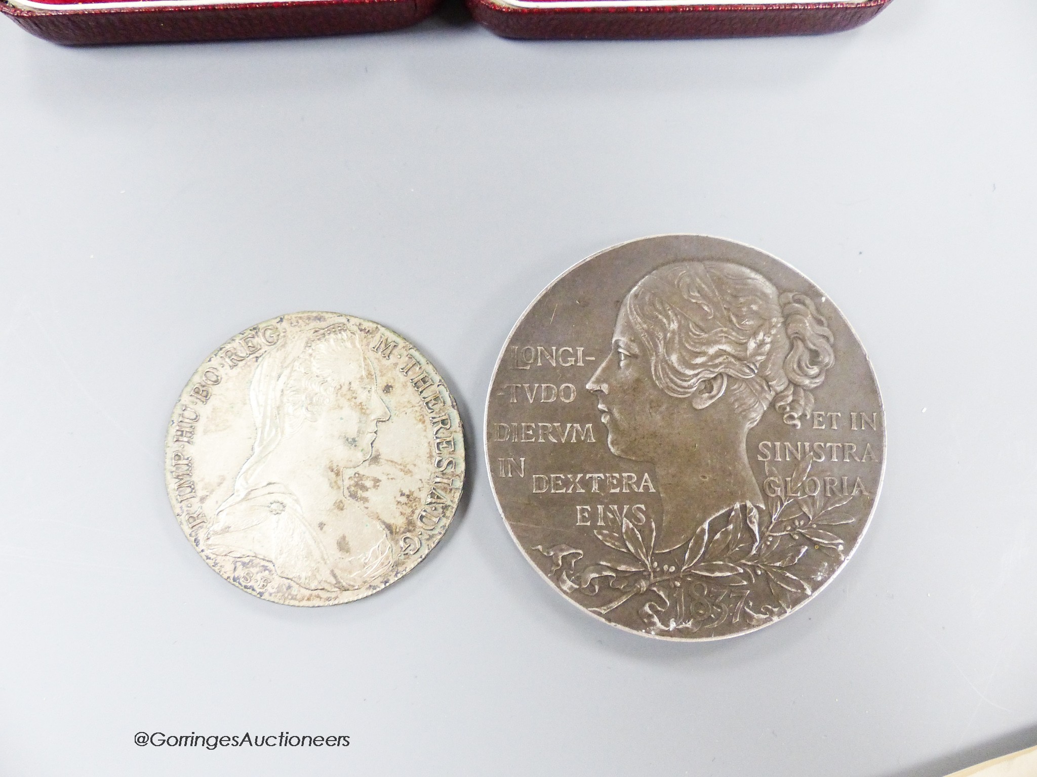 Two Churchill crowns and two silver medals